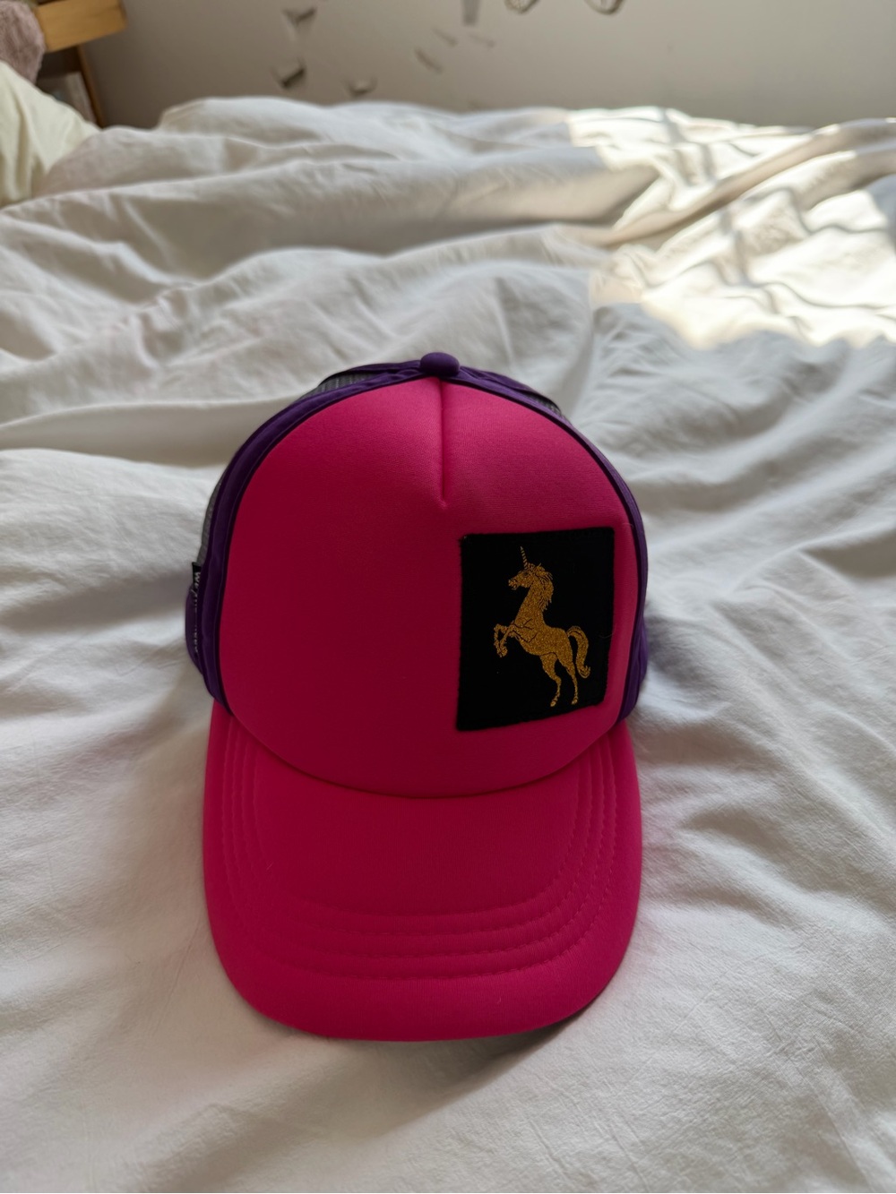 We The Trees Hot Pink & Purple Unicorn Patch Trucker Hat